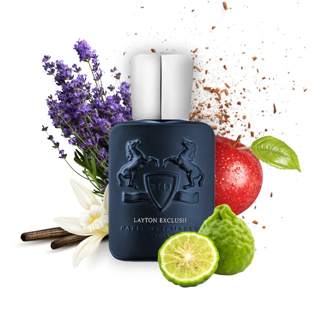 presentación completa del perfume Layton Exclusif parfum con frasco y caja