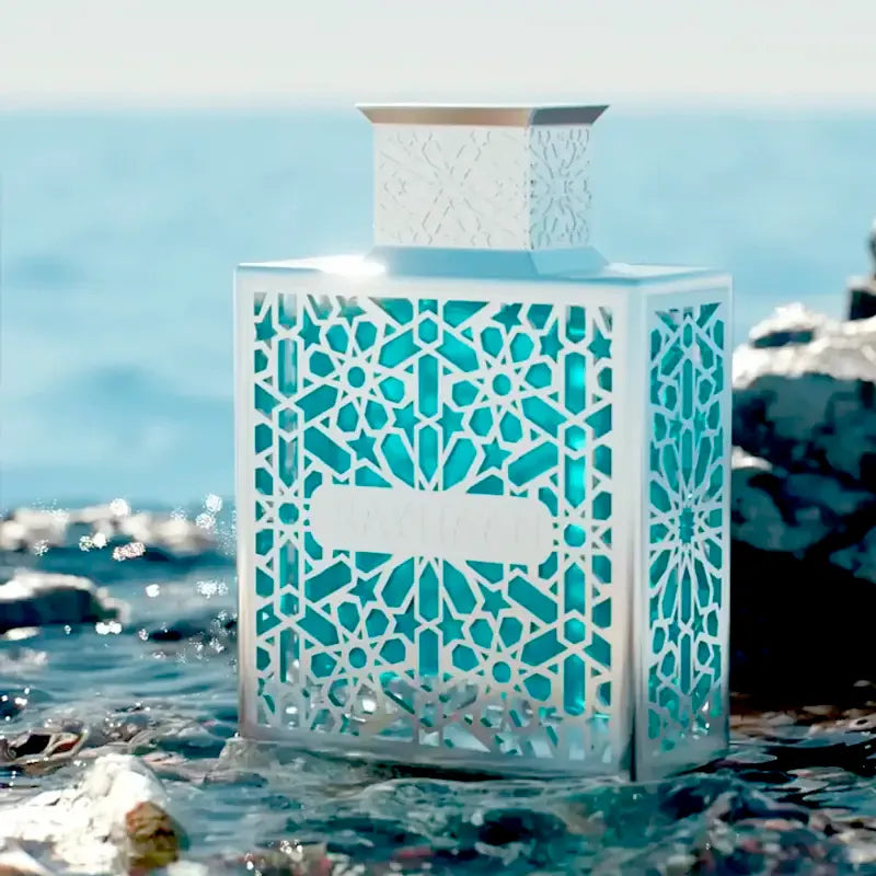 Vista frontal del perfume Rayhaan Aquatica hombre fragancia acuática