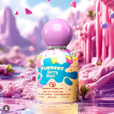 Perfume Tubbees Berry Blast Grandeur EDP 50ml frasco divertido con diseño de oso y acentos frutales