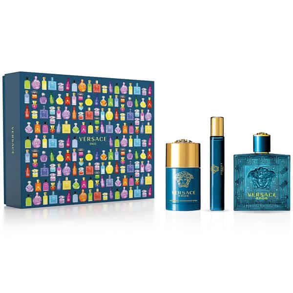 Estuche Set Versace Eros Hombre Eau De Toilette 100ml 3 Piezas