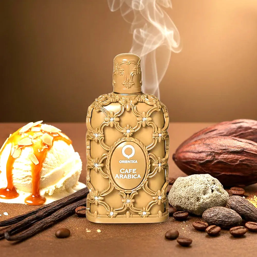 Vista frontal del perfume Orientica Café Arabica Eau de Parfum