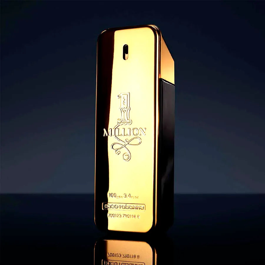 Vista frontal del perfume 1 Million Paco Rabanne 100ml hombre