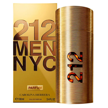 Vista frontal 212 Men NYC Parfum Dorado Carolina Herrera perfume original