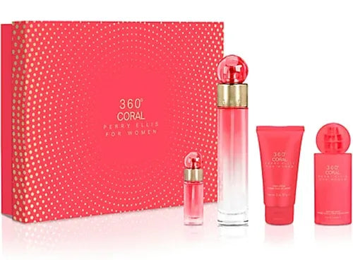 360 Coral Perry Ellis Set Perfume Estuche