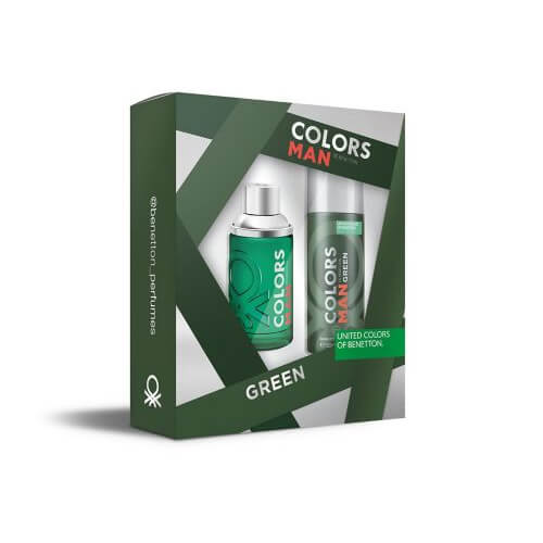 Benetton Colors Man Green Set Estuche - 100ml - Eau De Toilette - Hombre