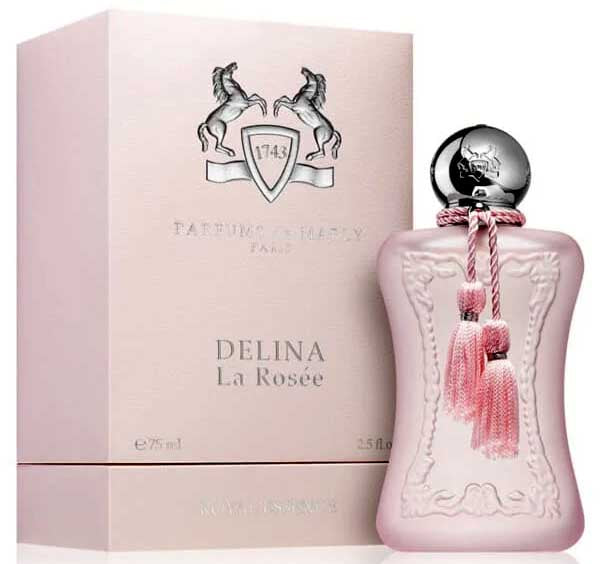 frasco del perfume delina la rosee parfums de marly mujer 75 ml eau de parfum con tonos rosados elegantes