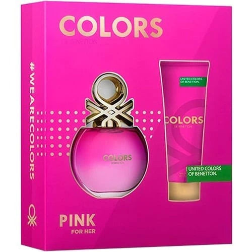 Estuche Benetton Colors Pink Set Perfume - 80ml - Eau De Toilette - Mujer