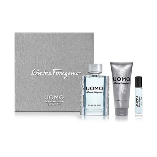 Set Estuche Uomo Casual Life De Salvatore Ferragamo De Hombre Edt 100ml