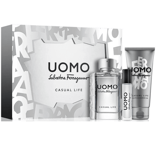 Estuche Uomo Casual Life De Salvatore Ferragamo Set De Hombre Edt 100ml