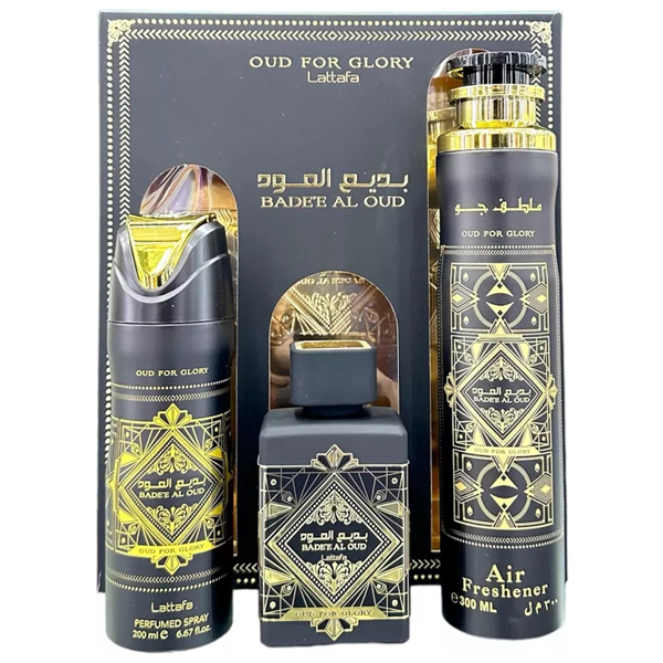 Estuche Lattafa Oud For Glory Badee Al Oud Set - 100ml - Unisex - Eau De Parfum