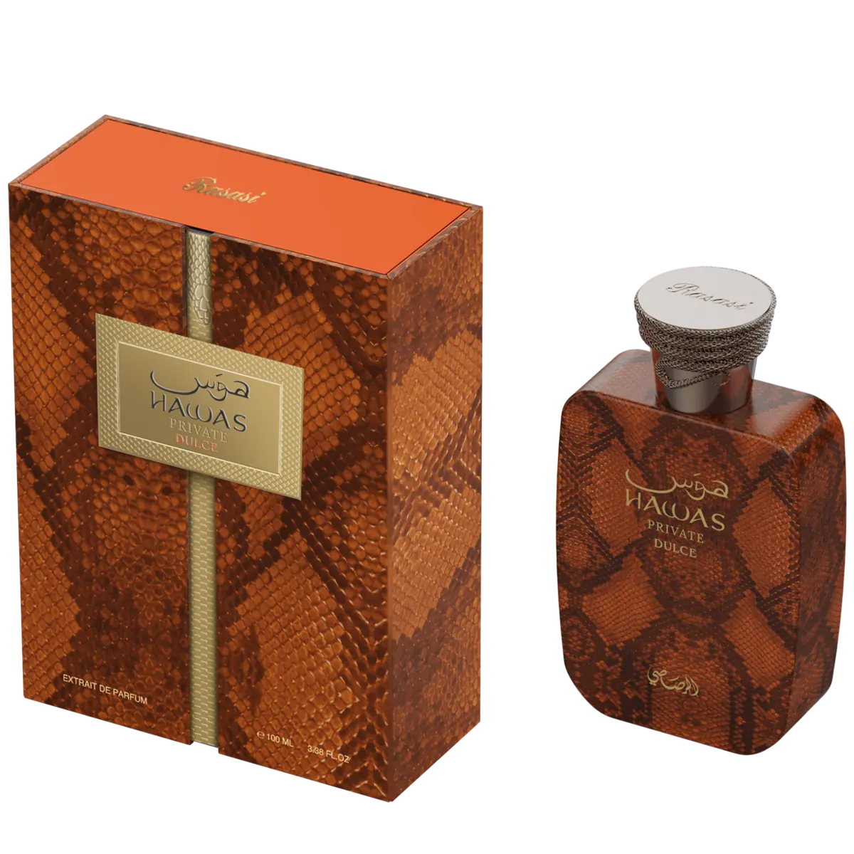 Perfume Rasasi Hawas Private Dulce EDP 100 ml unisex en frasco original con vaporizador