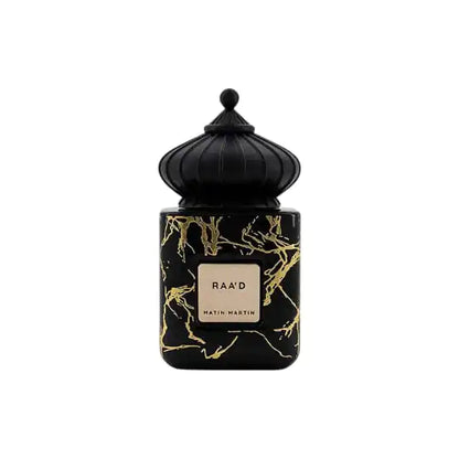 presentación del perfume raad matin martin con caja original y frasco rectangular detallado