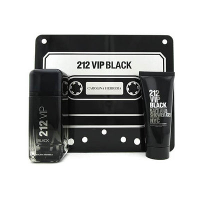 Estuche De Perfumes 212 Vip Black De Carolina Herrera Set 100ml Hombre Eau De Parfum