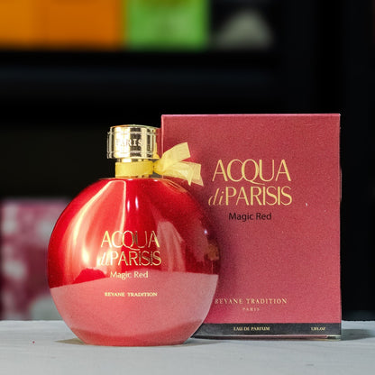 Vista lateral del perfume Acqua Di Parisis Magic Red Eau De Parfum Mujer 100ml
