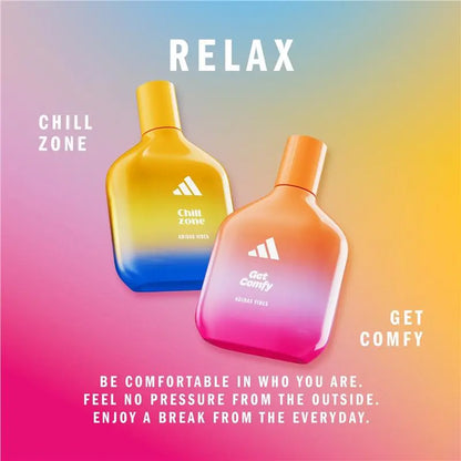 Detalle del frasco Adidas Chill Zone Vibes 100ml