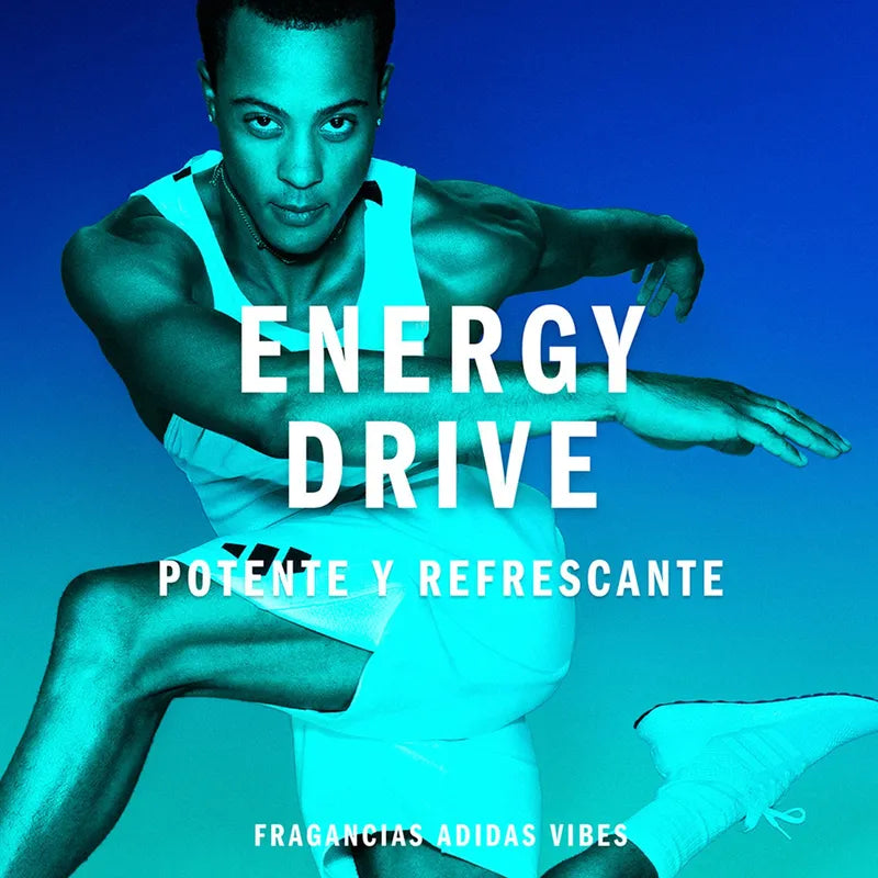 Vista lateral del perfume Adidas Energy Drive Vibes 100ml