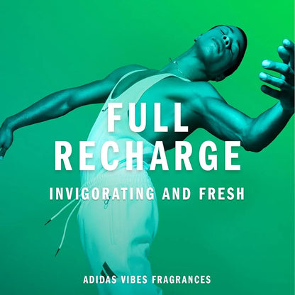 Detalle del frasco Adidas Full Recharge Vibes 100ml
