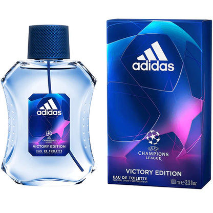 eau de toilette adidas victory edition champions league 100ml para hombres aroma vibrante y sofisticado con toques especiados y frutales diseño de frasco elegante ideal para coleccionistas