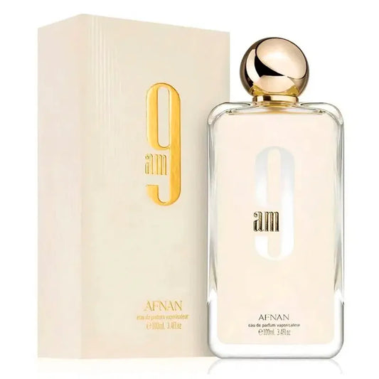 Perfume Afnan 9 AM Femme 100 ml vista frontal del frasco