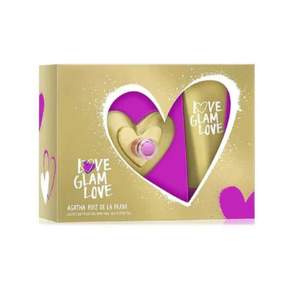 Agatha Ruiz de la Prada Love Glam Love EDT 80 ml Set femenino aroma sofisticado y coqueto combinación de flores rosadas frutas jugosas y un toque almizclado ideal para regalo

