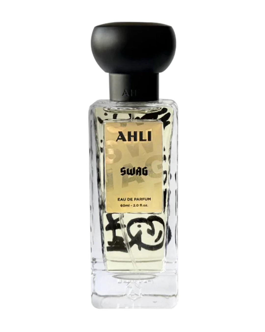 Detalle del frasco Ahli Swag Eau De Parfum Unisex 60ml