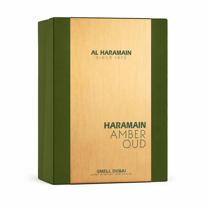 caja original de al haramain amber oud smell dubai extrait de parfum 100 ml