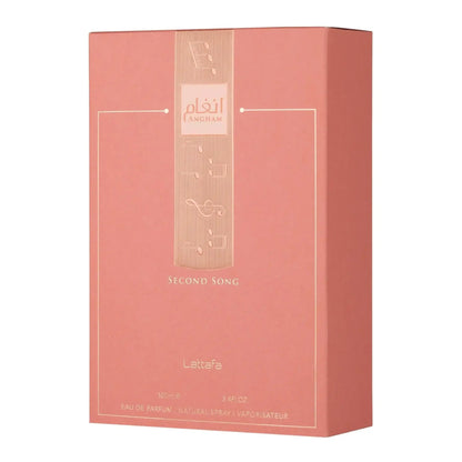 Caja original del perfume Angham Second Song Lattafa 100 ml