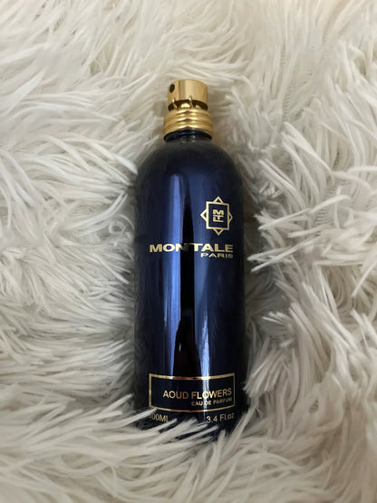 Fragancia masculina Montale Aoud Flowers con combinación de oud flores y almizcle