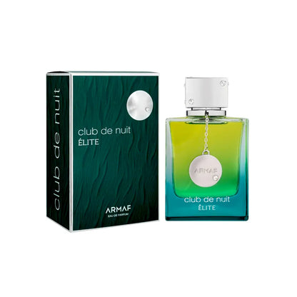 Frasco de Armaf Club de Nuit Elite EDP 105 ml para hombre sobre fondo limpio