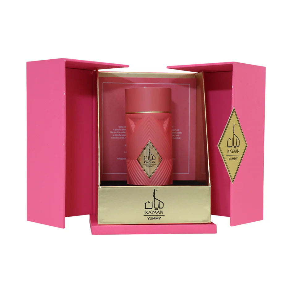 imagen del perfume armaf kayaan yummy junto a su caja original en presentacion completa