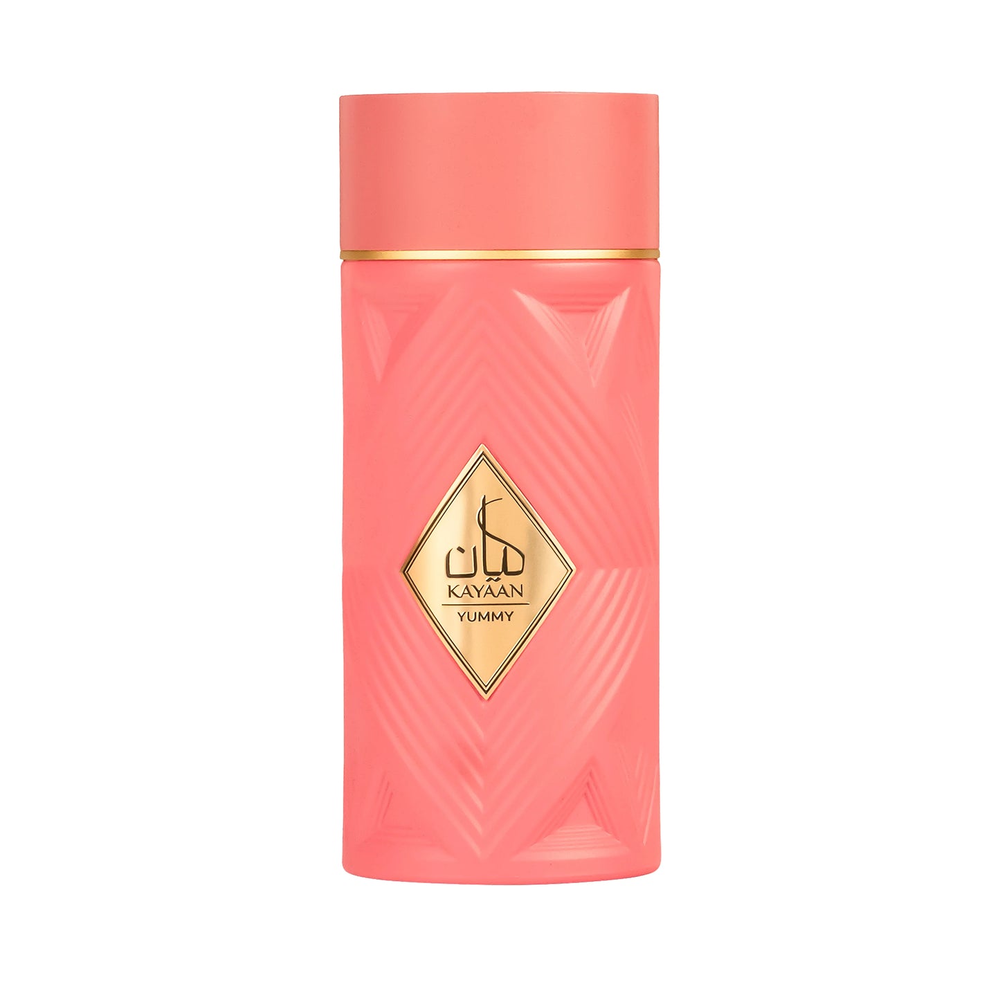 detalle cercano del frasco armaf kayaan yummy resaltando textura y diseño