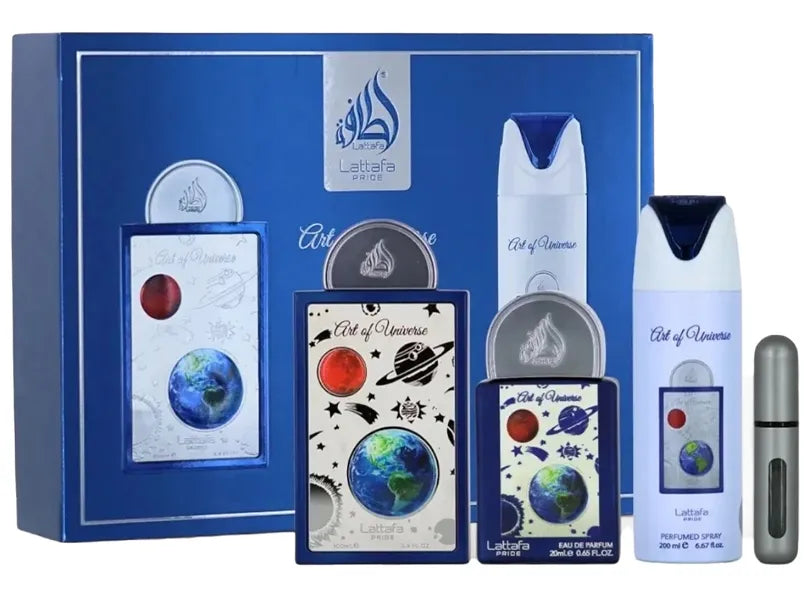 Art of Universe Lattafa set 4 piezas Eau de Parfum original