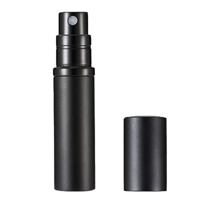 Perfumero Recargable Atomizador Portátil Negro Metalizado Mate