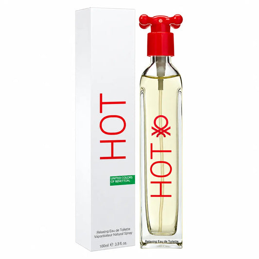 Perfume Benetton Hot EDT 100 ml para mujer con aroma cítrico, floral y avainillado