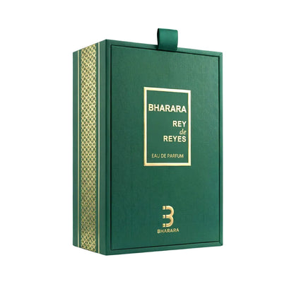 caja Bharara Rey de Reyes Eau de Parfum 100 ml para hombre con empaque original de la marca y presentación elegante