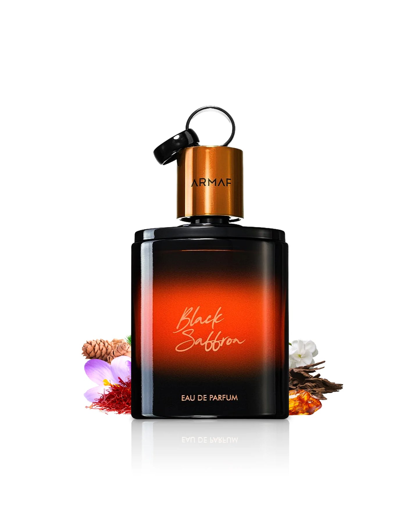 Perfume para hombre Armaf Black Saffron Eau De Parfum 100ml con acordes cálidos especiados y amaderados que reflejan distinción y estilo contemporáneo