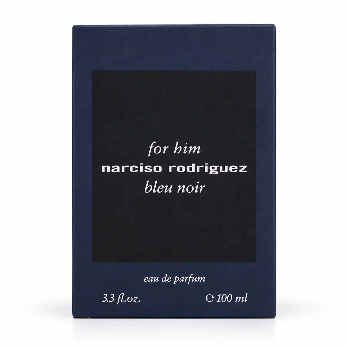 Frasco de Bleu Noir de Narciso Rodriguez 100 ml EDP para hombre con diseño azul elegante