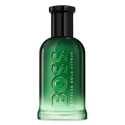 imagen de la caja del perfume hugo boss bold citrus junto al frasco masculino