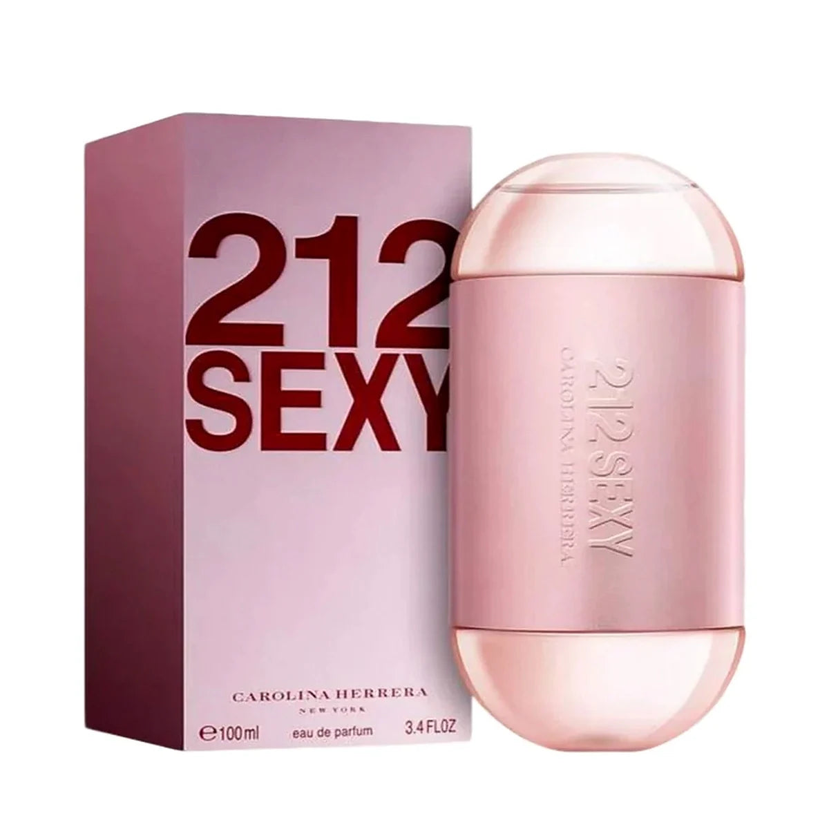Caja de Carolina Herrera 212 Sexy EDP 100ml para mujer, presentación original de la fragancia femenina.