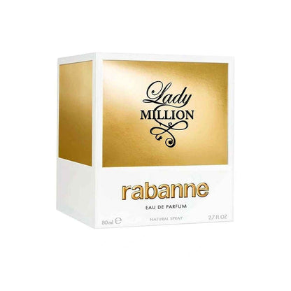 Caja de Paco Rabanne Lady Million EDP 80 ml para mujer, presentación original.