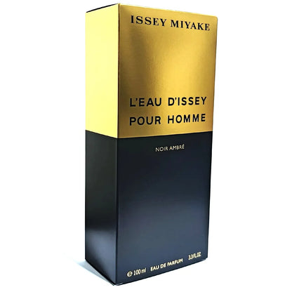 Caja de presentación oficial del perfume para hombre Issey Miyake Noir Ambré 100ml