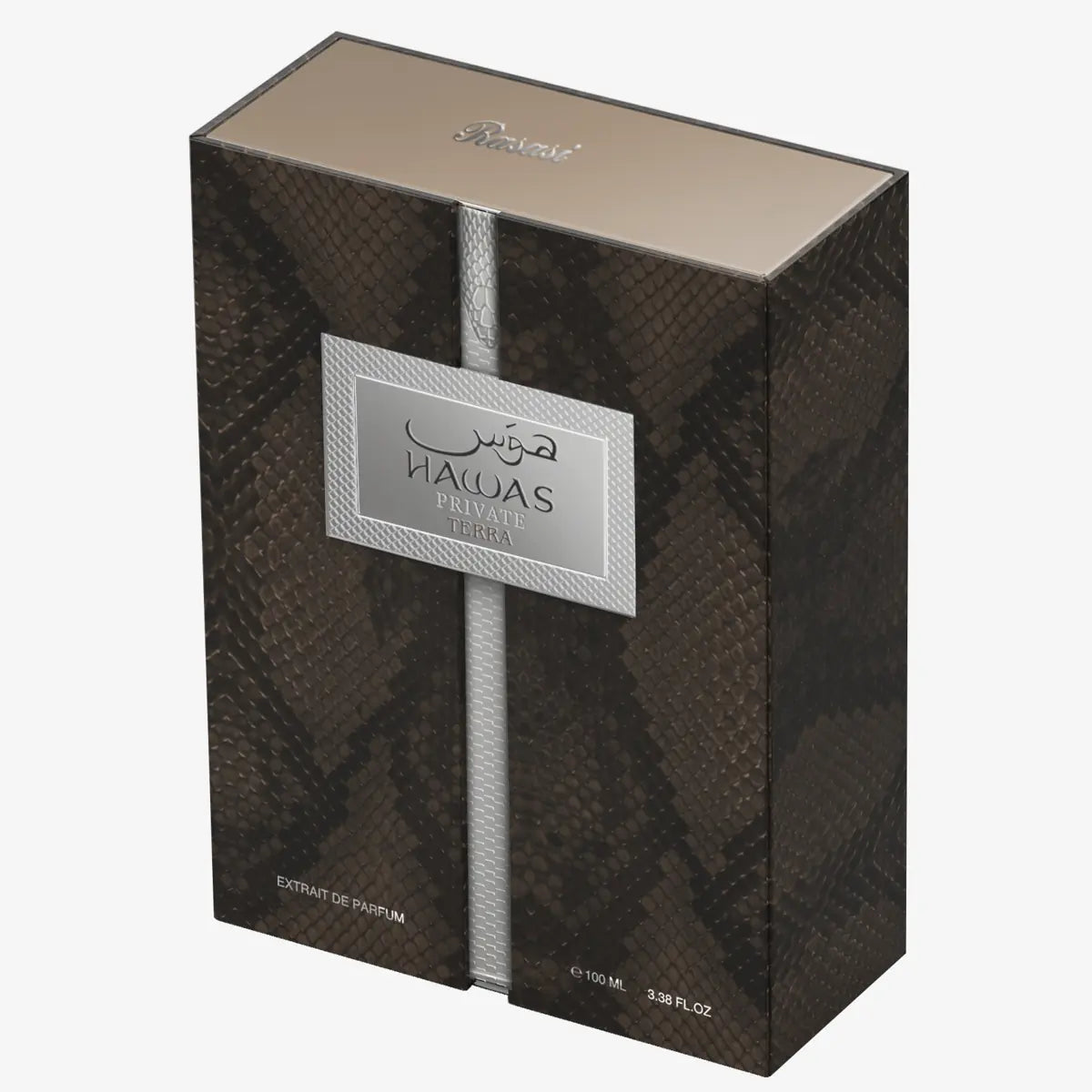 Caja original de Rasasi Hawas Private Terra EDP 100 ml para hombre y mujer