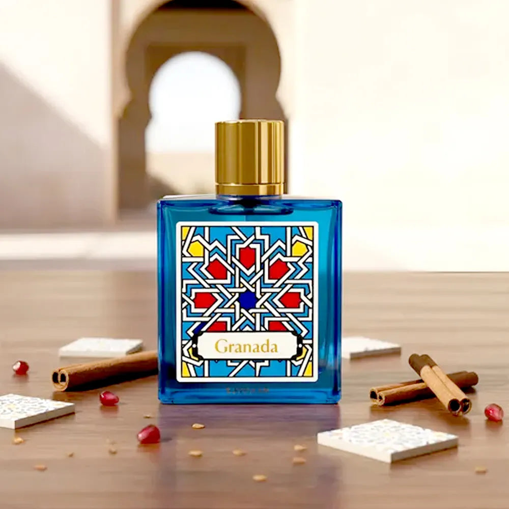 Caja original del perfume Granada Rayhaan 100ml
