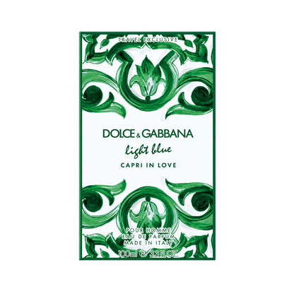 Caja Light Blue Capri In Love Pour Homme Travel Retail Exclusive Dolce&Gabbana 100ml