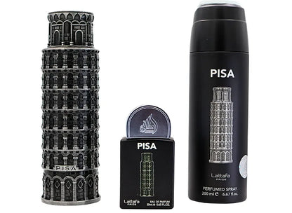 Caja estuche original Pisa Lattafa Pride presentación premium para regalo set de perfumes
