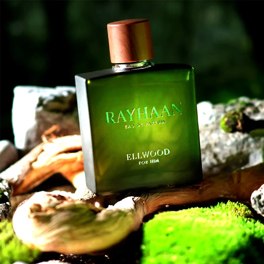 Vista frontal del perfume Rayhaan Ellwood Eau De Parfum