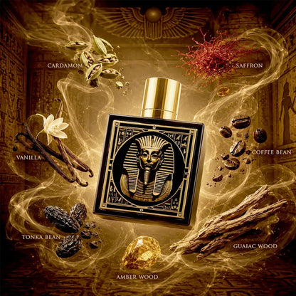 Caja original del perfume Rayhaan Pharaoh 100ml EDP