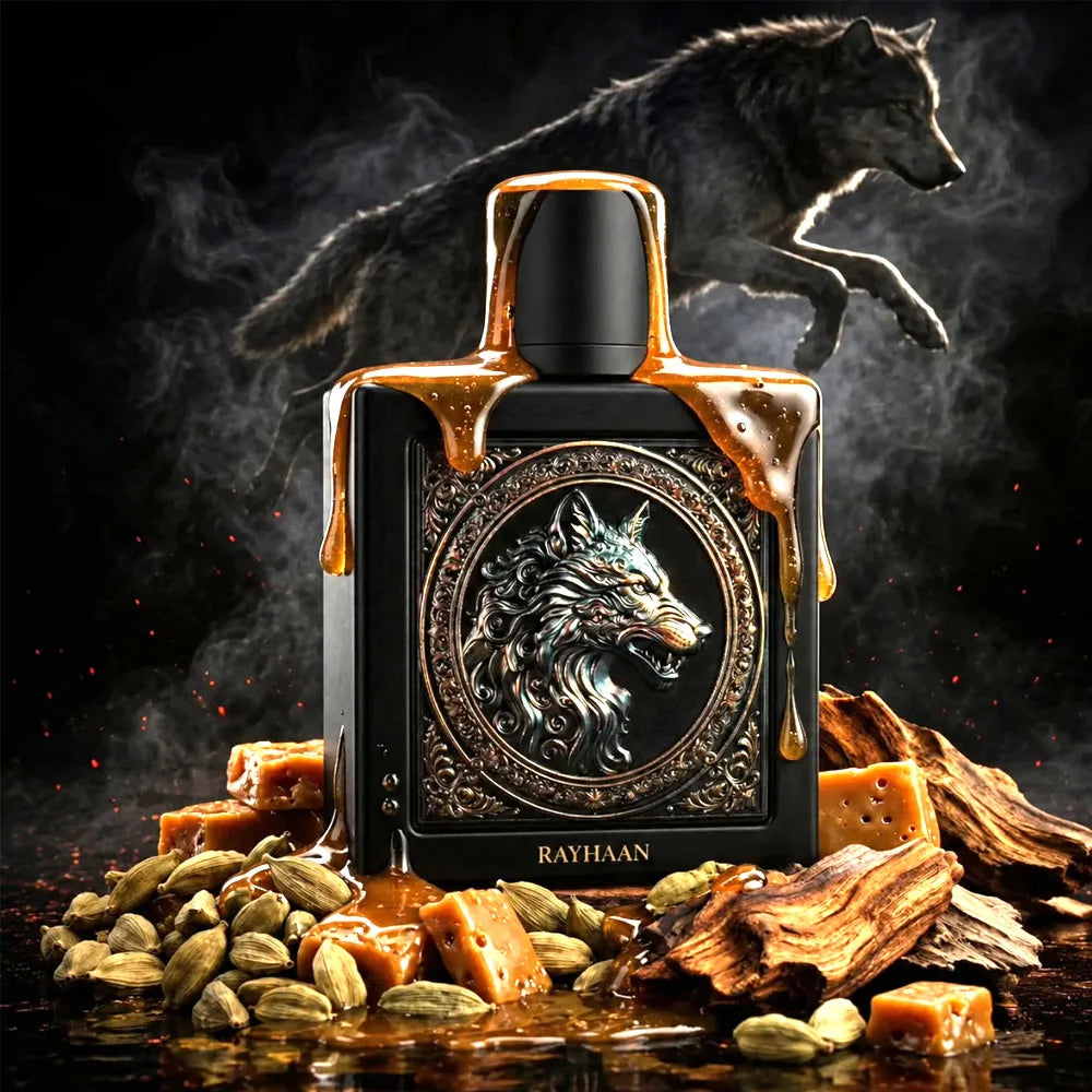 Caja original del perfume Rayhaan Wolf 100ml EDP