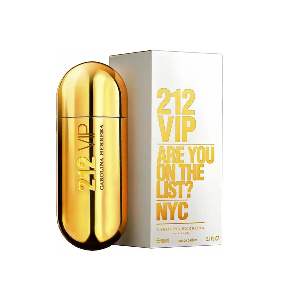 Frasco de Carolina Herrera 212 VIP EDP 80 ml, perfume dulce y sensual para mujer
