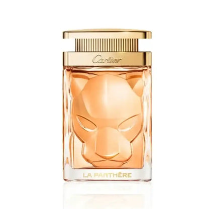 Frasco frontal de Cartier La Panthère EDP 75 ml, perfume floral chipre para mujer.